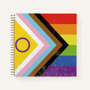 Intersex-Inklusiver Progress Pride Notizblock