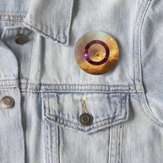 Intersex Nebelfleck-Flaggen-Button Button (Beispiel)