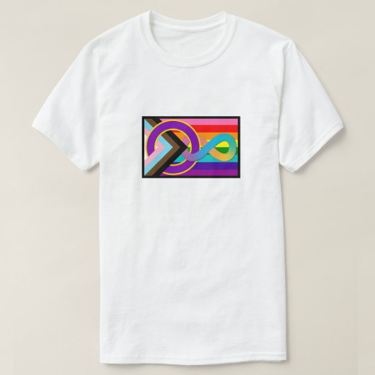 Intersex Neurodivergent Progressive Pride Flag T-Shirt (Design vorne)