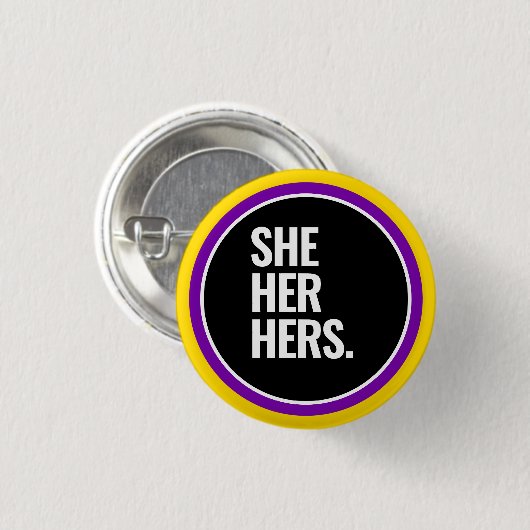 Intersex Pride Button (Vorne & Hinten)
