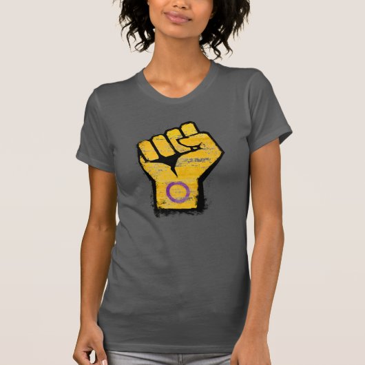 Intersex Pride Fist T-Shirt (Vorderseite)