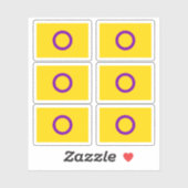 Intersex Pride Flag Aufkleber (Blatt)