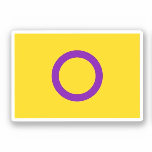 Intersex Pride Flag Aufkleber (Vorderseite)