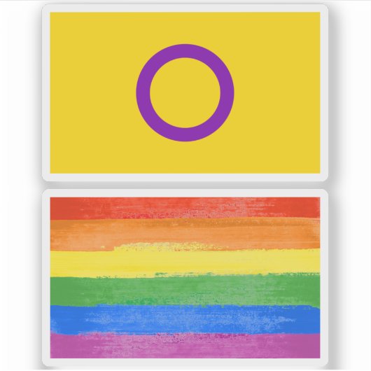 Intersex Pride Flag Aufkleber (Vorderseite)
