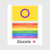 Intersex Pride Flag Aufkleber (Blatt)