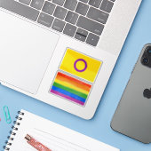 Intersex Pride Flag Aufkleber (Laptop mit iPhone)