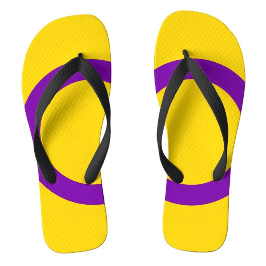 Intersex Pride Flag Badesandalen (Fußbett)