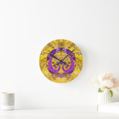 Intersex Pride Flag Colors Dragon Damask Runde Wanduhr (Zuhause)