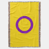 Intersex Pride Flag Decke (Vorderseite Vertikal)
