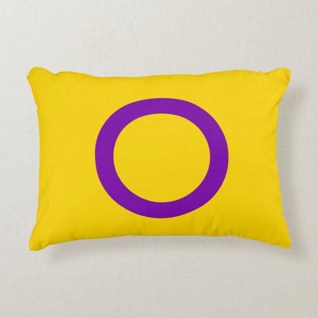 Intersex Pride Flag Dekokissen (Vorderseite)