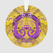 Intersex Pride Flag Farben Dragon Damask Ornament (Vorderseite)