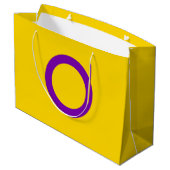 Intersex Pride Flag Große Geschenktüte (Rückseite Schrägansicht)