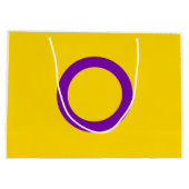 Intersex Pride Flag Große Geschenktüte (Rückseite)