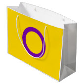 Intersex Pride Flag Große Geschenktüte (Rückseite Schrägansicht)
