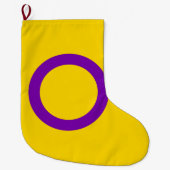 Intersex Pride Flag Großer Weihnachtsstrumpf (Vorderseite)