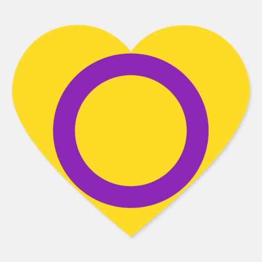Intersex Pride Flag Herz-Aufkleber (Vorderseite)