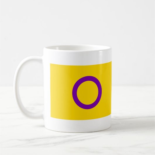 Intersex Pride Flag Kaffeetasse (Links)