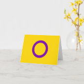 Intersex Pride Flag Karte (Gelbe Blume)