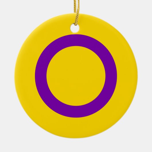 Intersex Pride Flag Keramik Ornament (Vorne)