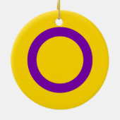 Intersex Pride Flag Keramik Ornament (Hinten)