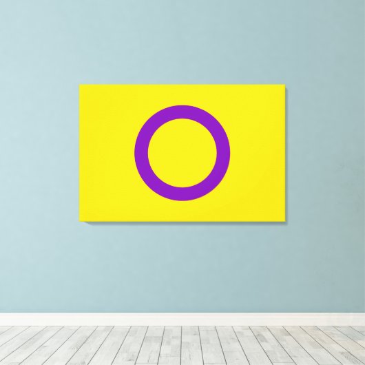 Intersex Pride Flag Leinwanddruck (Insitu (Holzboden))
