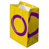 Intersex Pride Flag Mittlere Geschenktüte (Rückseite Schrägansicht)