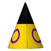 Intersex Pride Flag Partyhütchen (Rückseite)