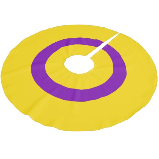 Intersex Pride Flag Polyester Weihnachtsbaumdecke (Schrägansicht)