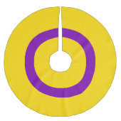 Intersex Pride Flag Polyester Weihnachtsbaumdecke (Vorderseite)