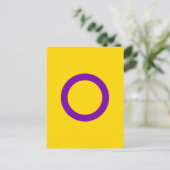 Intersex Pride Flag Postkarte (Stehend Vorderseite)