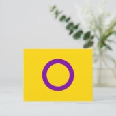 Intersex Pride Flag Postkarte (Stehend Vorderseite)