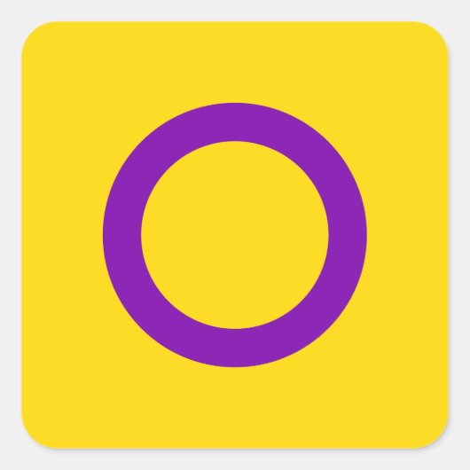 Intersex Pride Flag Quadratischer Aufkleber (Vorderseite)