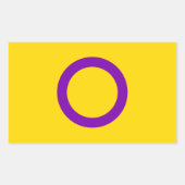 Intersex Pride Flag Rechteckiger Aufkleber (Vorderseite)