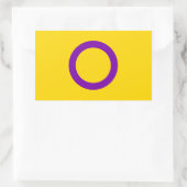Intersex Pride Flag Rechteckiger Aufkleber (Tasche)