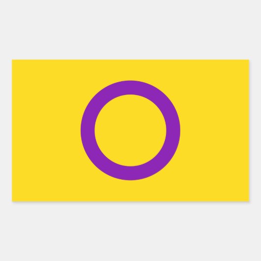 Intersex Pride Flag Rechteckiger Aufkleber (Vorderseite)