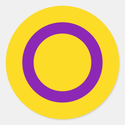 Intersex Pride Flag Runder Aufkleber (Vorderseite)