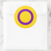Intersex Pride Flag Runder Aufkleber (Tasche)
