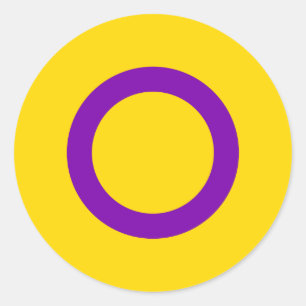 Intersex Pride Flag Runder Aufkleber