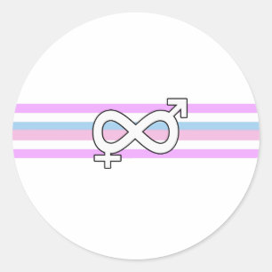 Intersex Pride Flag Runder Aufkleber