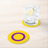 Intersex Pride Flag Runder Pappuntersetzer (Vor Ort)