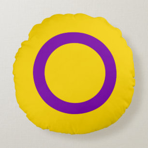 Intersex Pride Flag Rundes Kissen