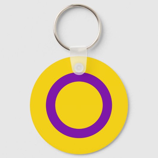 Intersex Pride Flag Schlüsselanhänger (Vorderseite)