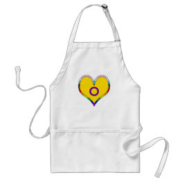 Intersex Pride Heart Adult Schürze