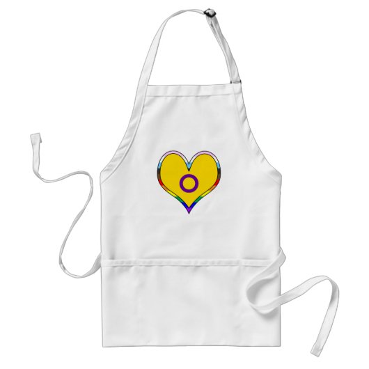 Intersex Pride Heart Adult Schürze (Vorne)