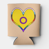 Intersex Pride Heart Can Cooler Dosenkühler (Vorderseite)
