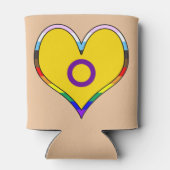 Intersex Pride Heart Can Cooler Dosenkühler (Rückseite)