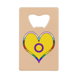 Intersex Pride Heart Credit Card Flaschenöffner