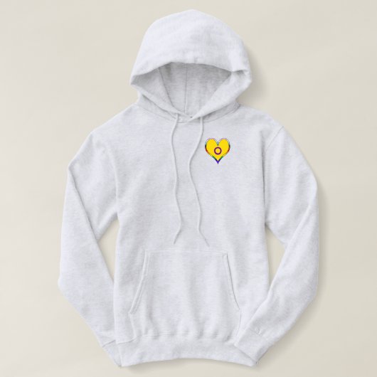Intersex Pride Heart Hoodie (Design vorne)