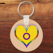 Intersex Pride Heart Keychain Schlüsselanhänger (Vorderseite)