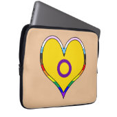 Intersex Pride Heart Laptop Sleeve (Vorne Rechts)
